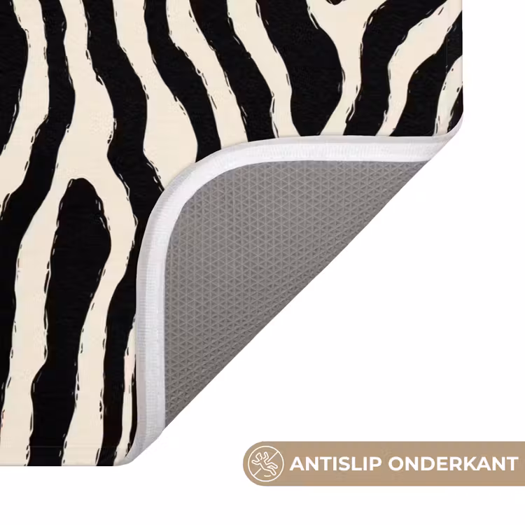 Zebra - Abstract - Zwart Badmat klein 997 -USP_AntislipNL
