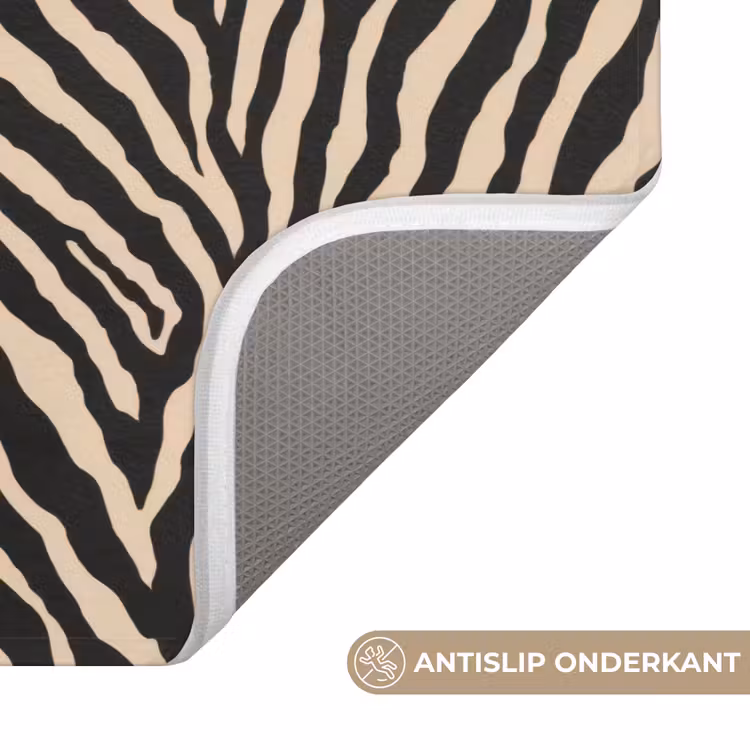 Zebra - Klassiek - Zwart Badmat klein 997 -USP_AntislipNL
