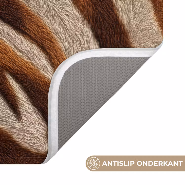 Zebra - Patroon - Bruin Badmat klein 997 -USP_AntislipNL