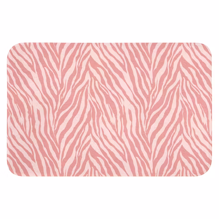Zebra - Print - Roze Badmat klein 997 -3d