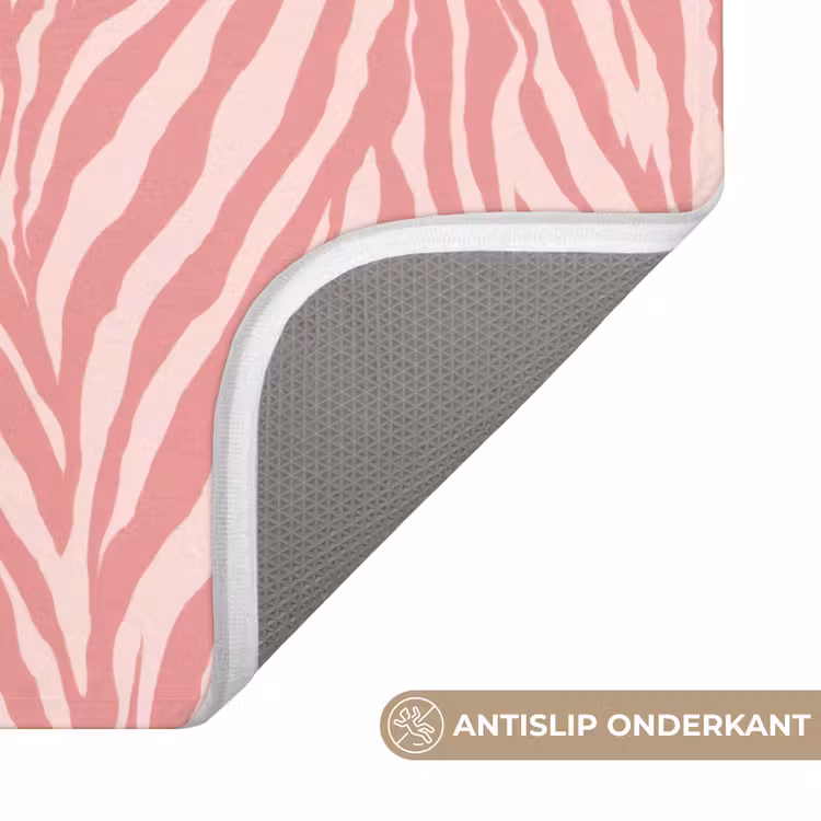 Zebra - Print - Roze Badmat klein 997 -USP_AntislipNL