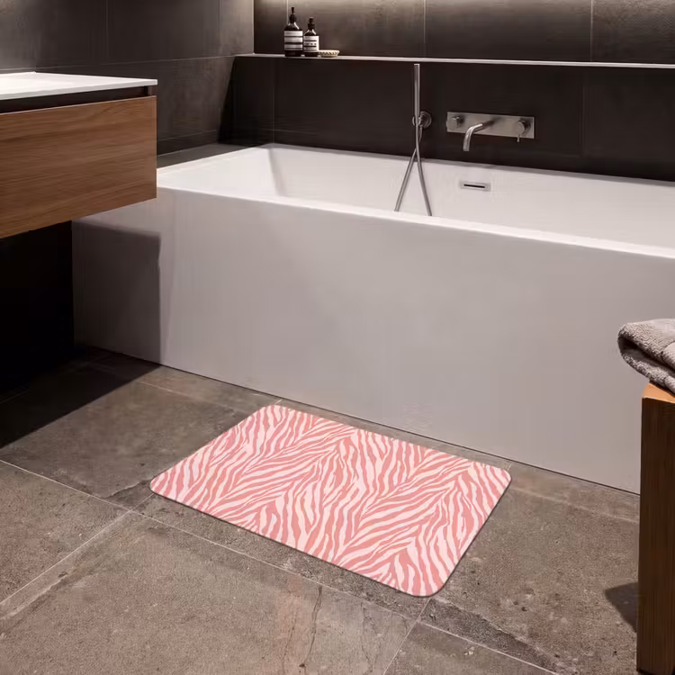 Zebra - Print - Roze Badmat klein 997 -sfeer3