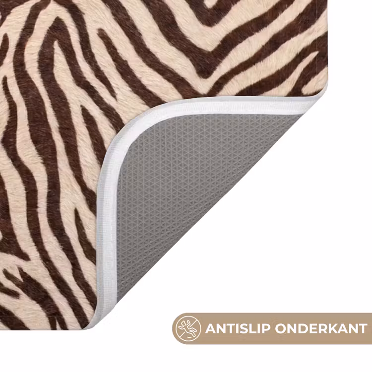 Zebra - Strepen - Bruin Badmat klein -USP_AntislipNL