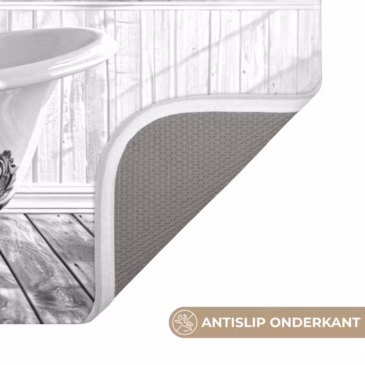 Zebra - Wilde dieren - Vintage - Zwart - Wit Badmat klein -USP_AntislipNL