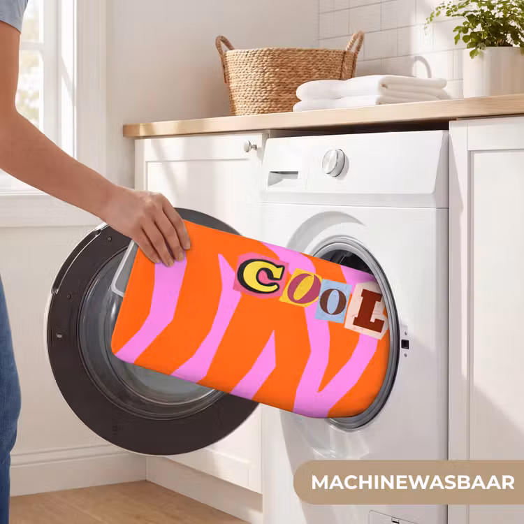 Zebraprint - Grafisch - COOL - Oranje Badmat klein -USP_WasbaarNL