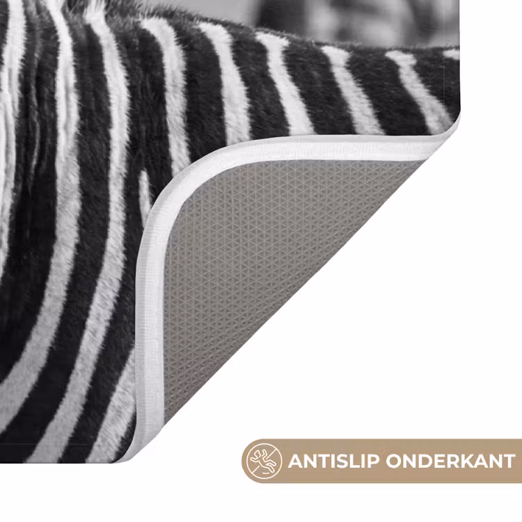 Zebra's - Zwart - Wit Badmat klein -USP_AntislipNL