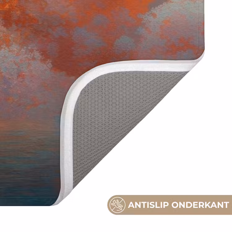 Zee - Boot - Wolken - Oranje Badmat klein -USP_AntislipNL