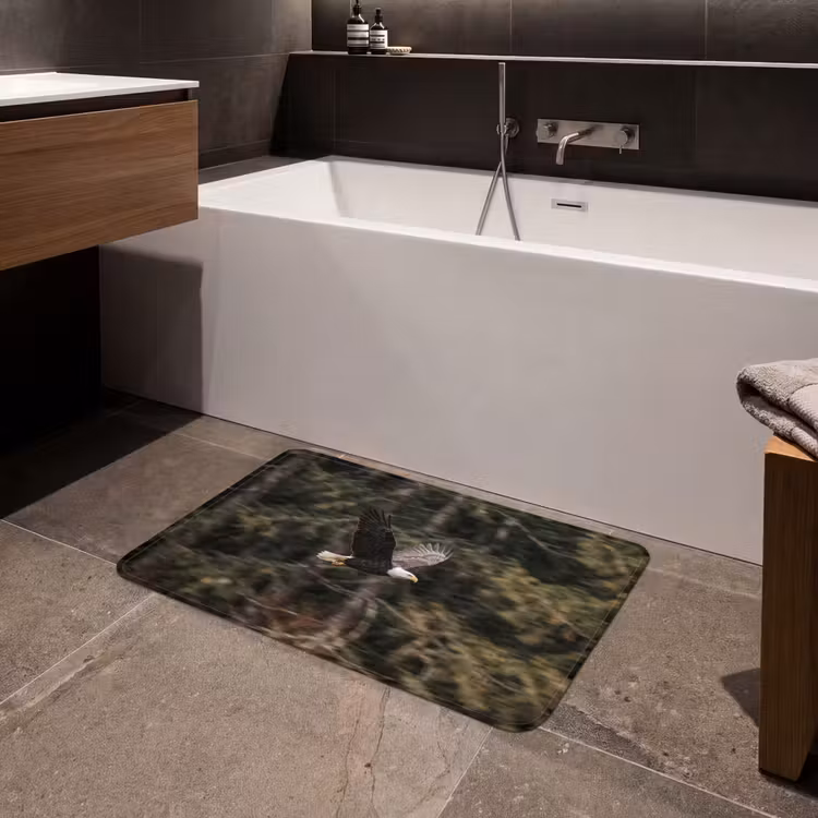 Zeearend - Vliegen - Bos - Natuur Badmat klein -sfeer3