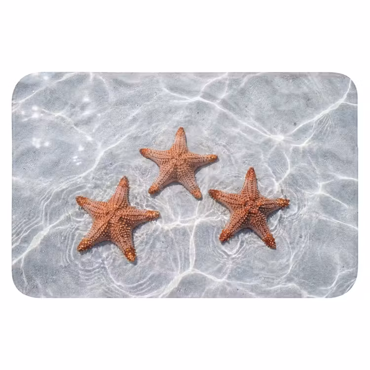 Zeesterren - Water - Helder Badmat klein -3d