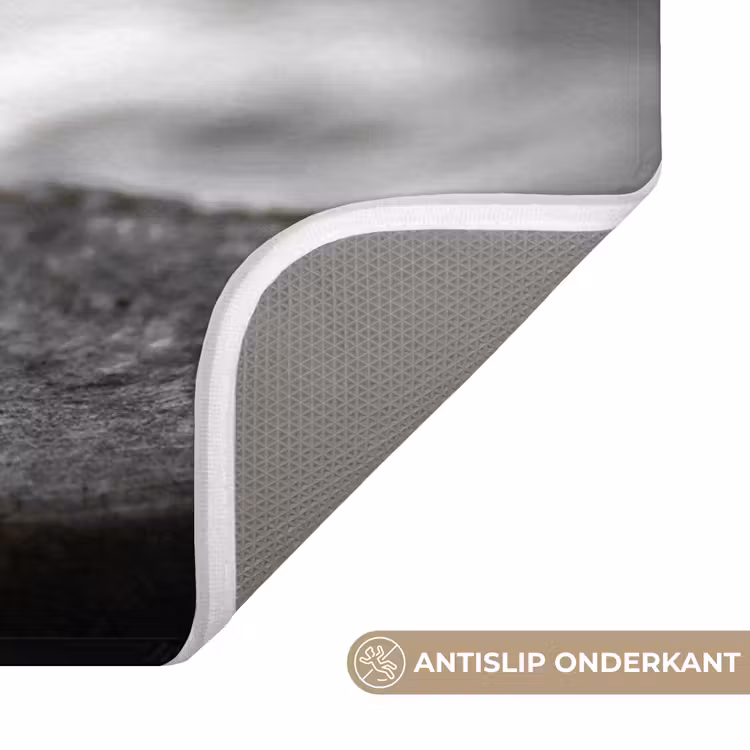Zen stenen - Bloemen - Geel - Natuur Badmat klein -USP_AntislipNL