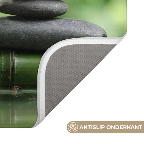 Zen - Stenen - Groen - Natuur - Bamboe Badmat klein -USP_AntislipNL