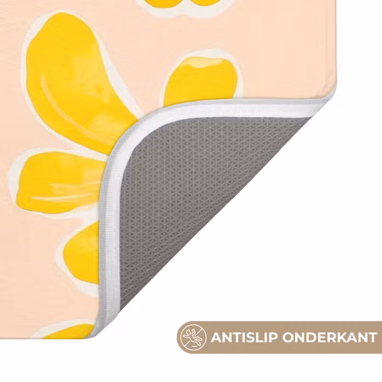 Zomers - Bloemen - Geel Badmat klein 997 -USP_AntislipNL