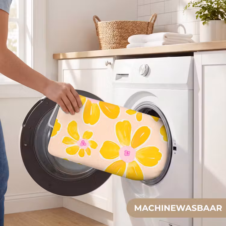 Zomers - Bloemen - Geel Badmat klein 997 -USP_WasbaarNL