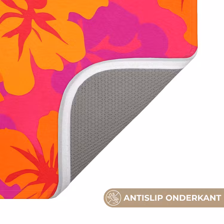 Zomers - Hibiscus - Kleurrijk Badmat klein 997 -USP_AntislipNL