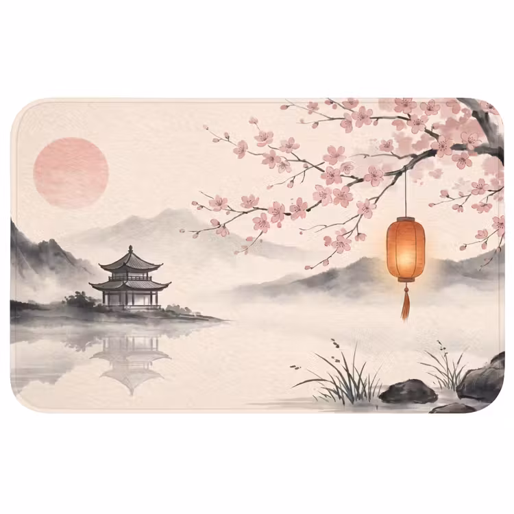 Zon - Japans - Traditioneel Badmat klein -3d