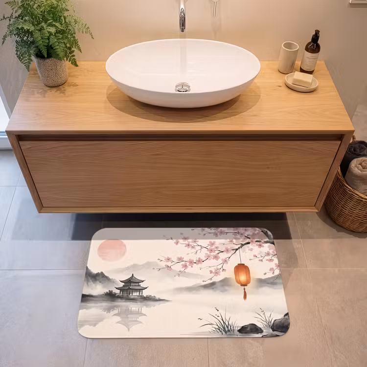 Zon - Japans - Traditioneel Badmat klein -sfeer1