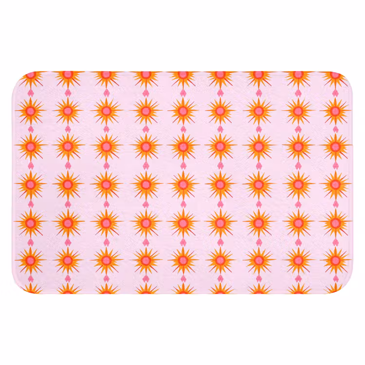 Zon - Motief - Roze Badmat klein 997 -3d