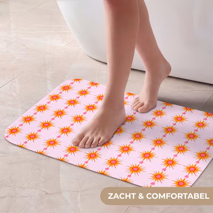 Zon - Motief - Roze Badmat klein 997 -USP_ZachtNL