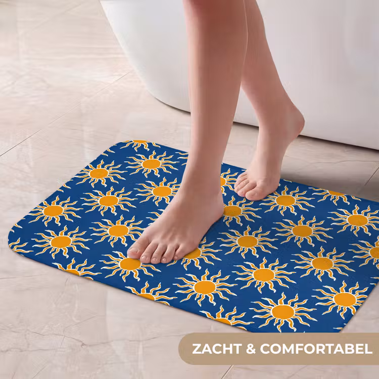 Zon - Patroon - Blauw Badmat klein 997 -USP_ZachtNL
