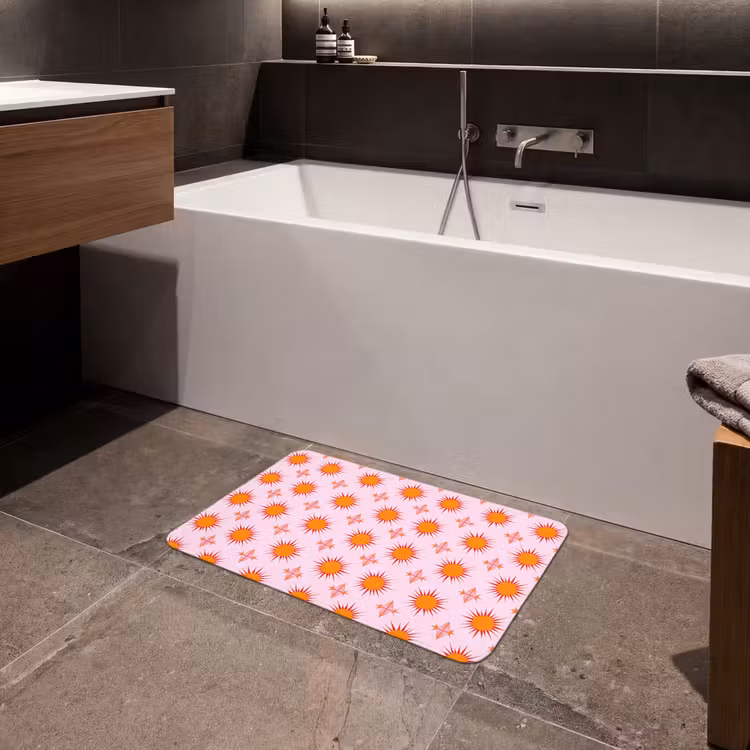 Zon - Patroon - Roze Badmat klein 997 -sfeer3