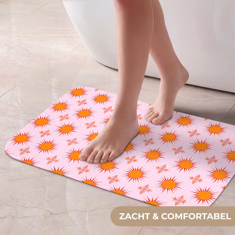 Zon - Patroon - Roze Badmat klein 997 -USP_ZachtNL