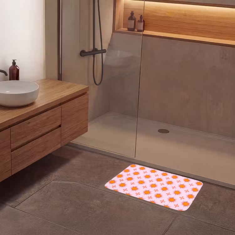 Zon - Patroon - Roze Badmat klein 997 -sfeer2