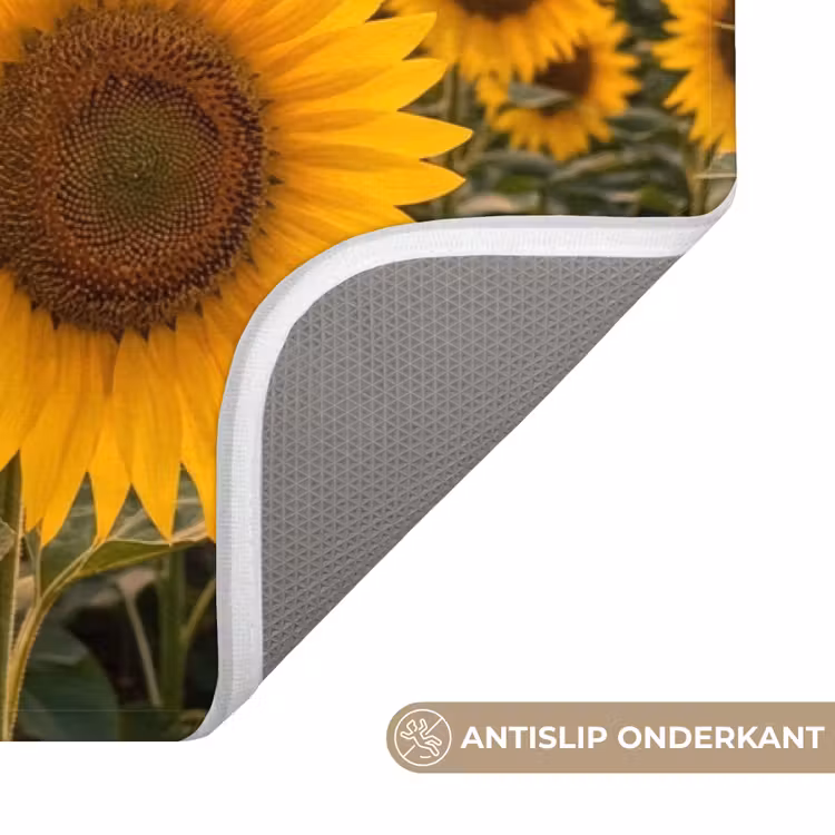 Zonnebloemen - Heuvellandschap - Geel Badmat klein -USP_AntislipNL