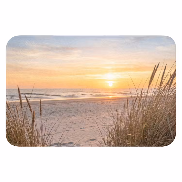 Zonsondergang - Duinen - Zee Badmat klein -3d