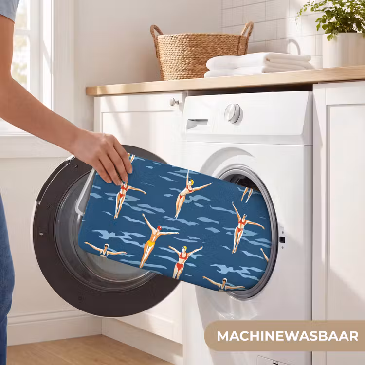 Zwemsters- Retro - Blauw Badmat klein 997 -USP_WasbaarNL