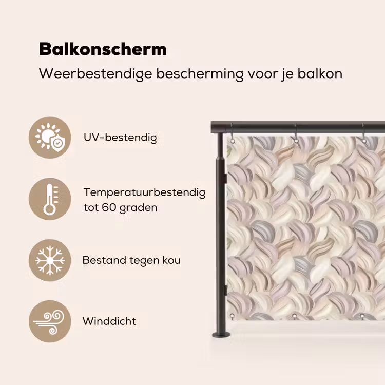 Abstract - Golvend - Pastel Balkonbeschermer Duitsland klein 596 -specs_NL