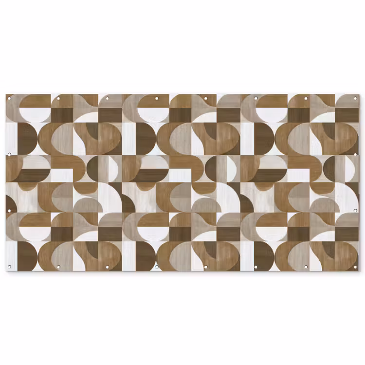 Abstract - Retro - Bruin Balkonbeschermer Duitsland klein 596 -zz_3d