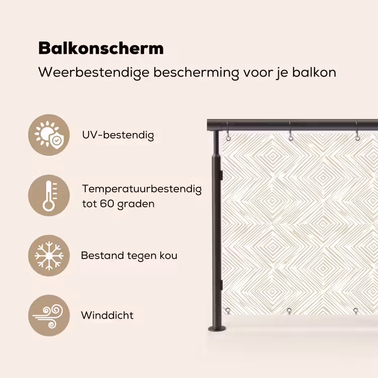 Abstract - Ruiten - Beige Balkonbeschermer Duitsland klein 596 -specs_NL