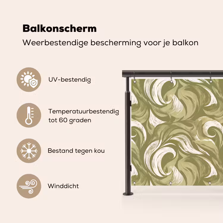 Abstract - Textuur - Groen Balkonbeschermer Duitsland klein 596 -specs_NL