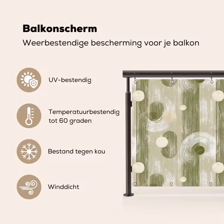 Artistiek - Modern - Groen Balkonbeschermer Duitsland klein 596 -specs_NL