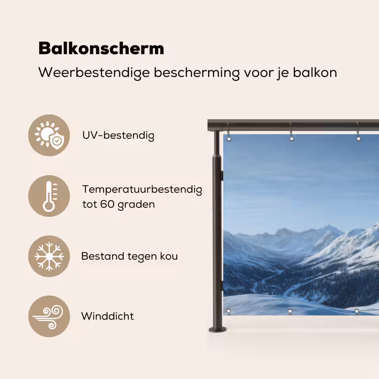 Bergen - Sneeuw - Winter Balkonbeschermer Duitsland klein -specs_NL
