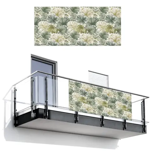 Bladeren - Botanisch - Groen Balkonbeschermer Duitsland klein 596 -3d