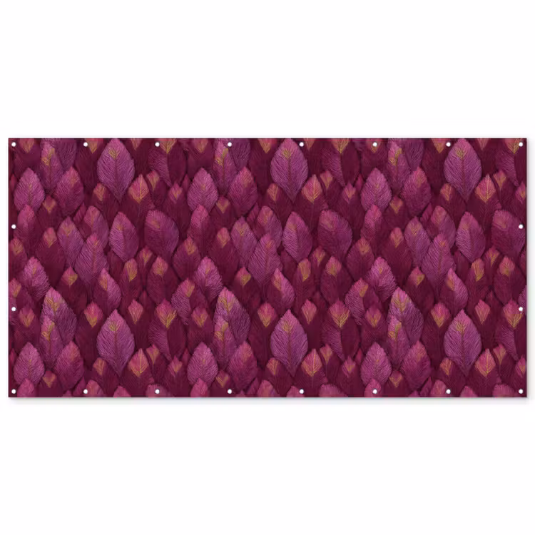 Bladeren - Patroon - Burgundy Balkonbeschermer Duitsland klein 596 -zz_3d