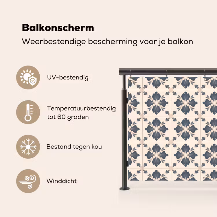 Bladvorm - Klassiek - Kleurrijk Balkonbeschermer Duitsland klein 596 -specs_NL