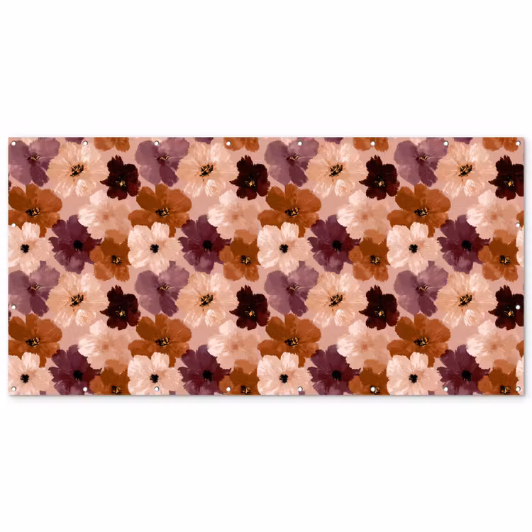 Bloemen - Abstract - Aardetinten Balkonbeschermer Duitsland klein 596 -zz_3d