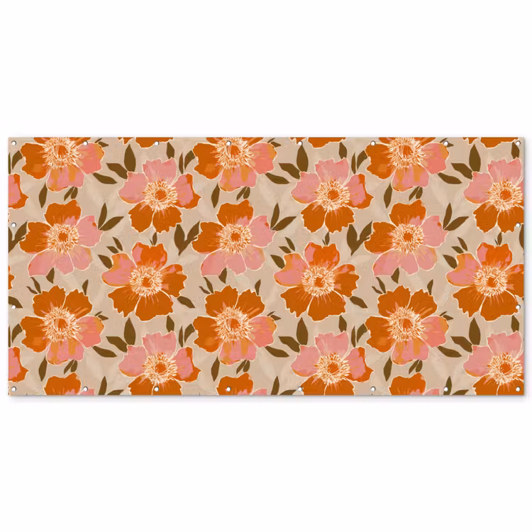 Bloemen - Motief - Retro Balkonbeschermer Duitsland klein 596 -zz_3d