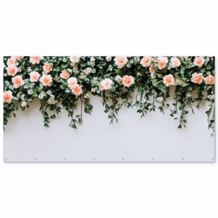 Bloemen - Muur - Rozen - Groen Balkonbeschermer Duitsland klein -zz_3d