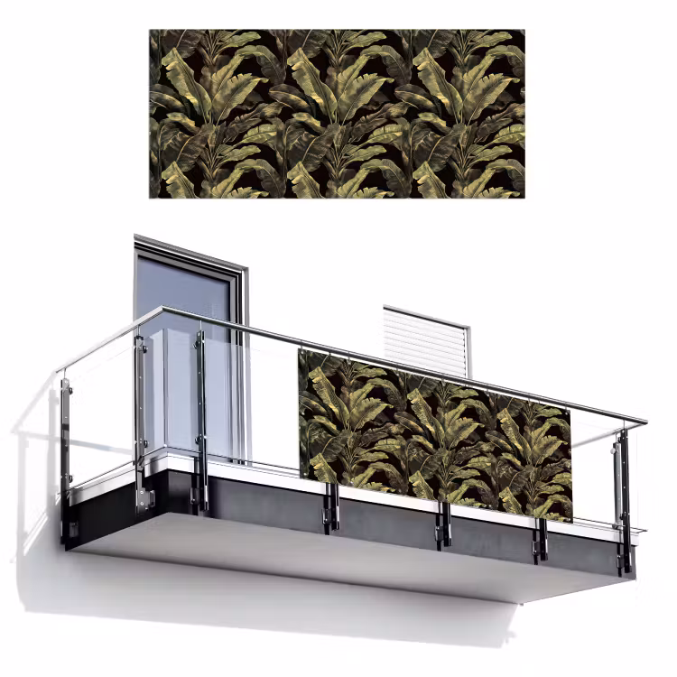Botanisch - Bladeren - Groen Balkonbeschermer Duitsland klein 596 -3d