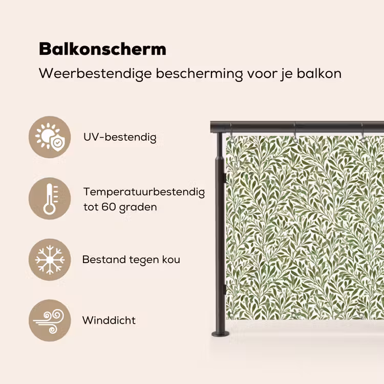 Botanisch - Takken - Groen Balkonbeschermer Duitsland klein 596 -specs_NL