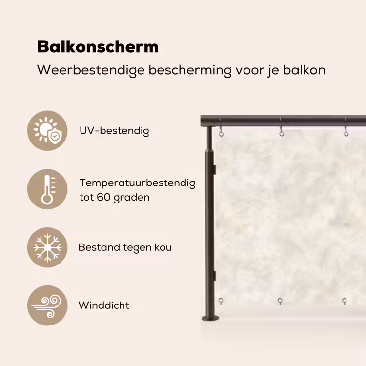 Crèmebeige - Marmer - Aders Balkonbeschermer Duitsland klein 596 -specs_NL