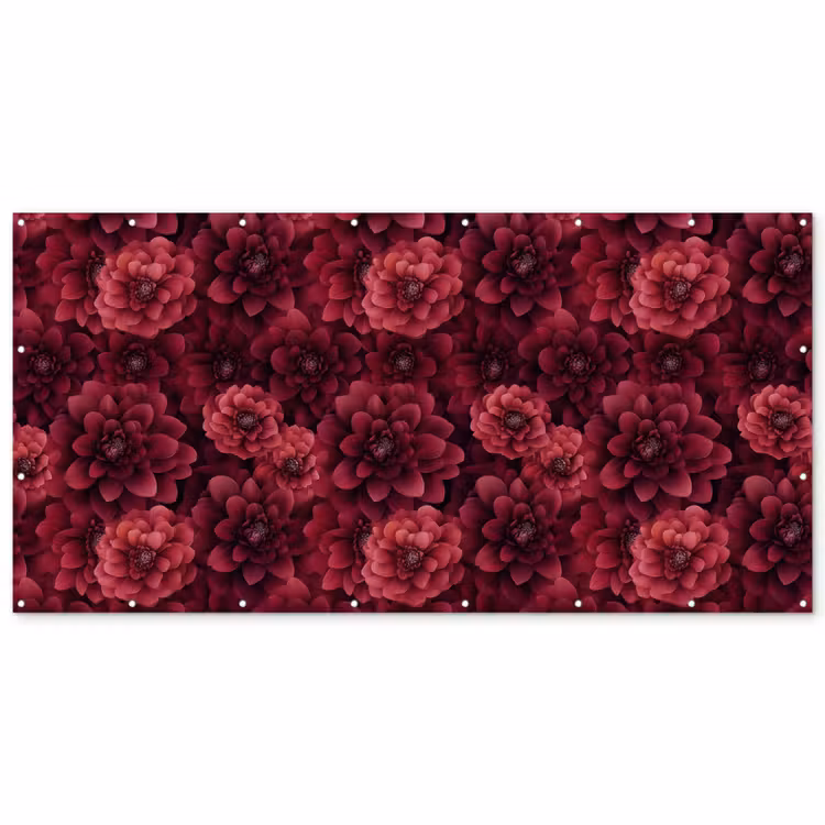 Dahlias - Bloemen - Rood Balkonbeschermer Duitsland klein 596 -zz_3d