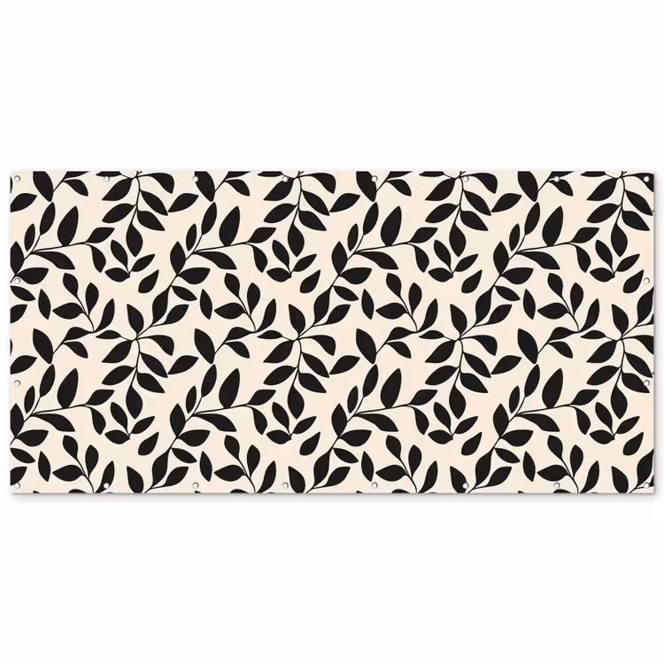 Elegant - Patroon - Zwart - Beige Balkonbeschermer Duitsland klein 596 -zz_3d