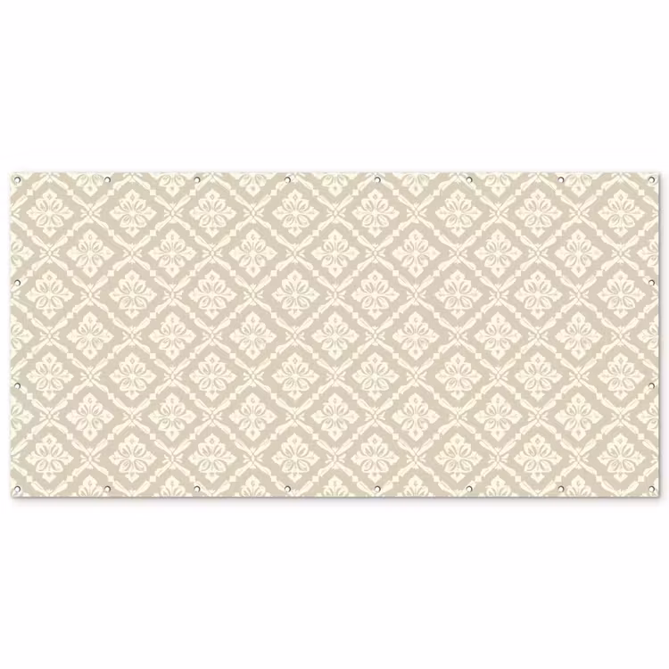 Floraal - Ornament - Beige Balkonbeschermer Duitsland klein 596 -zz_3d