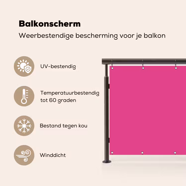 Fuchsia - Neon - Kleuren Balkonbeschermer Duitsland klein 596 -specs_NL