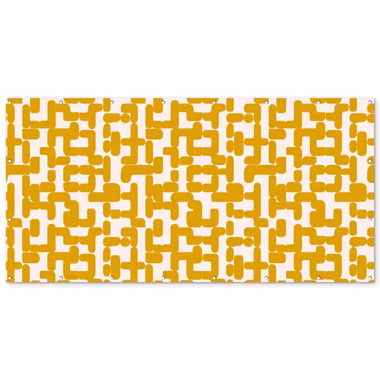 Geel - Beige - Patroon Balkonbeschermer Duitsland klein 596 -zz_3d