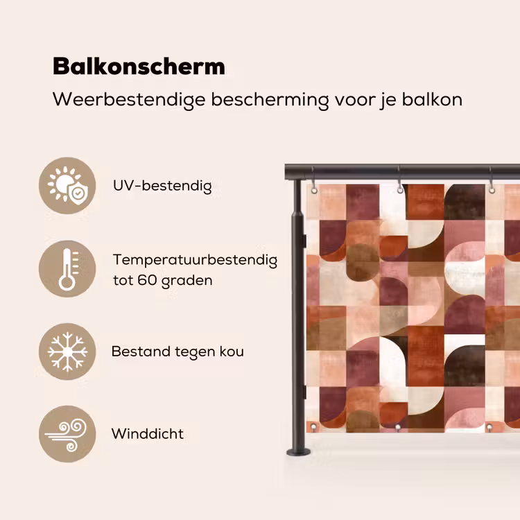 Geometrie - Modern - Retro Balkonbeschermer Duitsland klein 596 -specs_NL